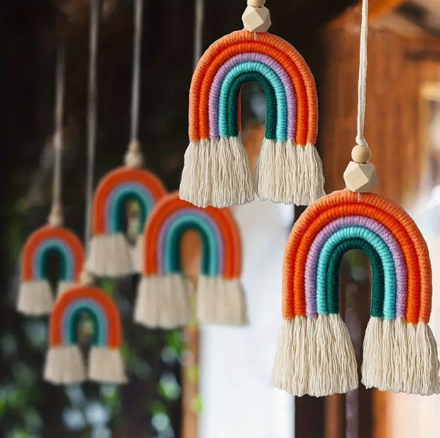 Rainbow Handmade Weaving Ornament Hanging Pendant