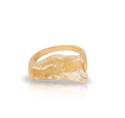 Raw Citrine Gold Ring