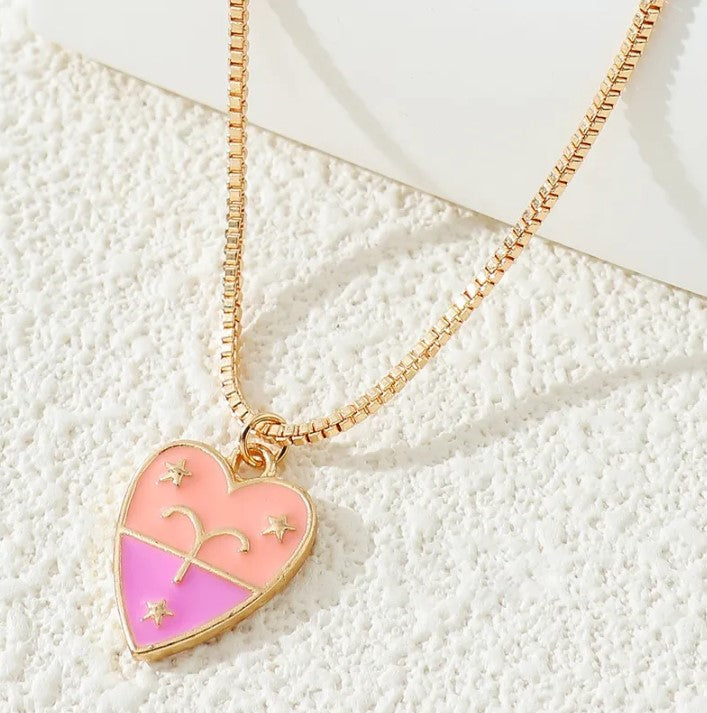 Constellation Heart Shape Pendant Necklace