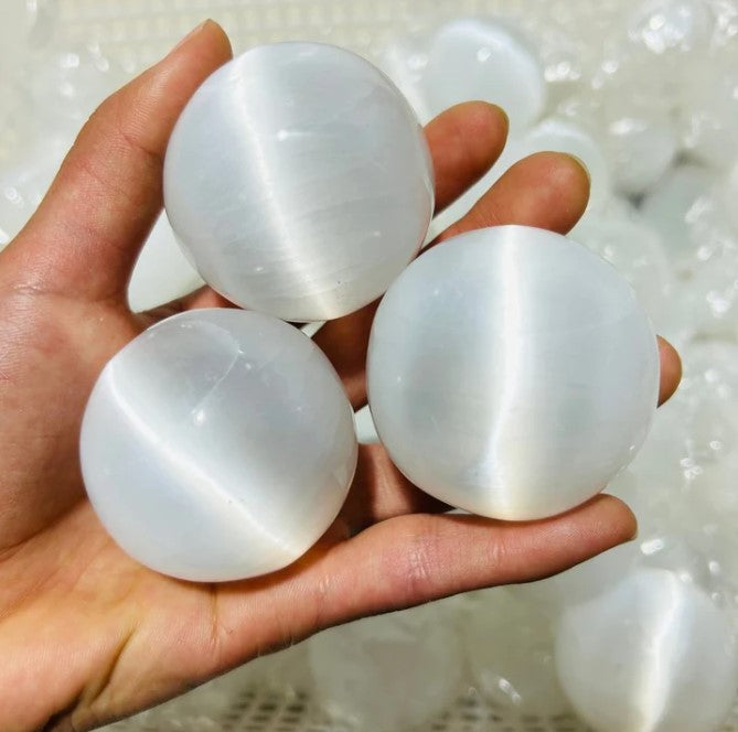 Selenite Spheres Crystal Ball