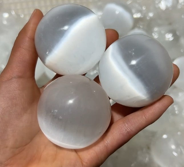 Selenite Spheres Crystal Ball