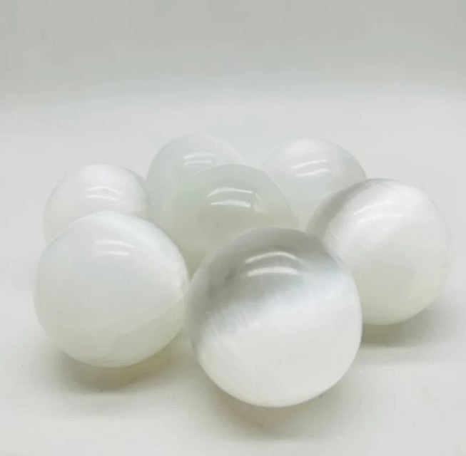 Selenite Spheres Crystal Ball