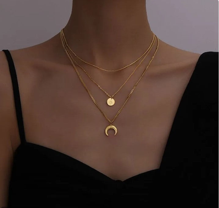 Moon Triple Necklaces