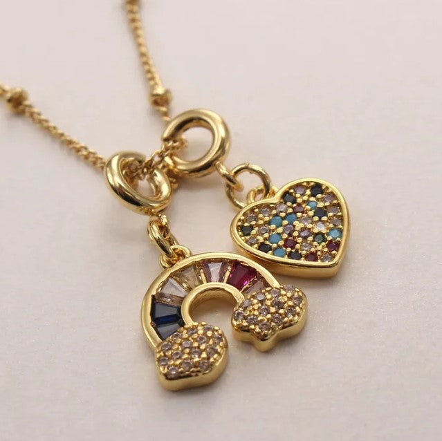 Enchanted Rainbow Pendant Duo