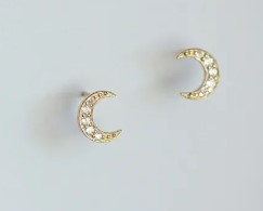 Moon Crescent Stud Earrings