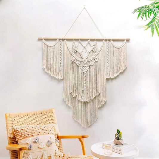 Exquisite Macramé Wall Decor - Large 39 x 35 Inches