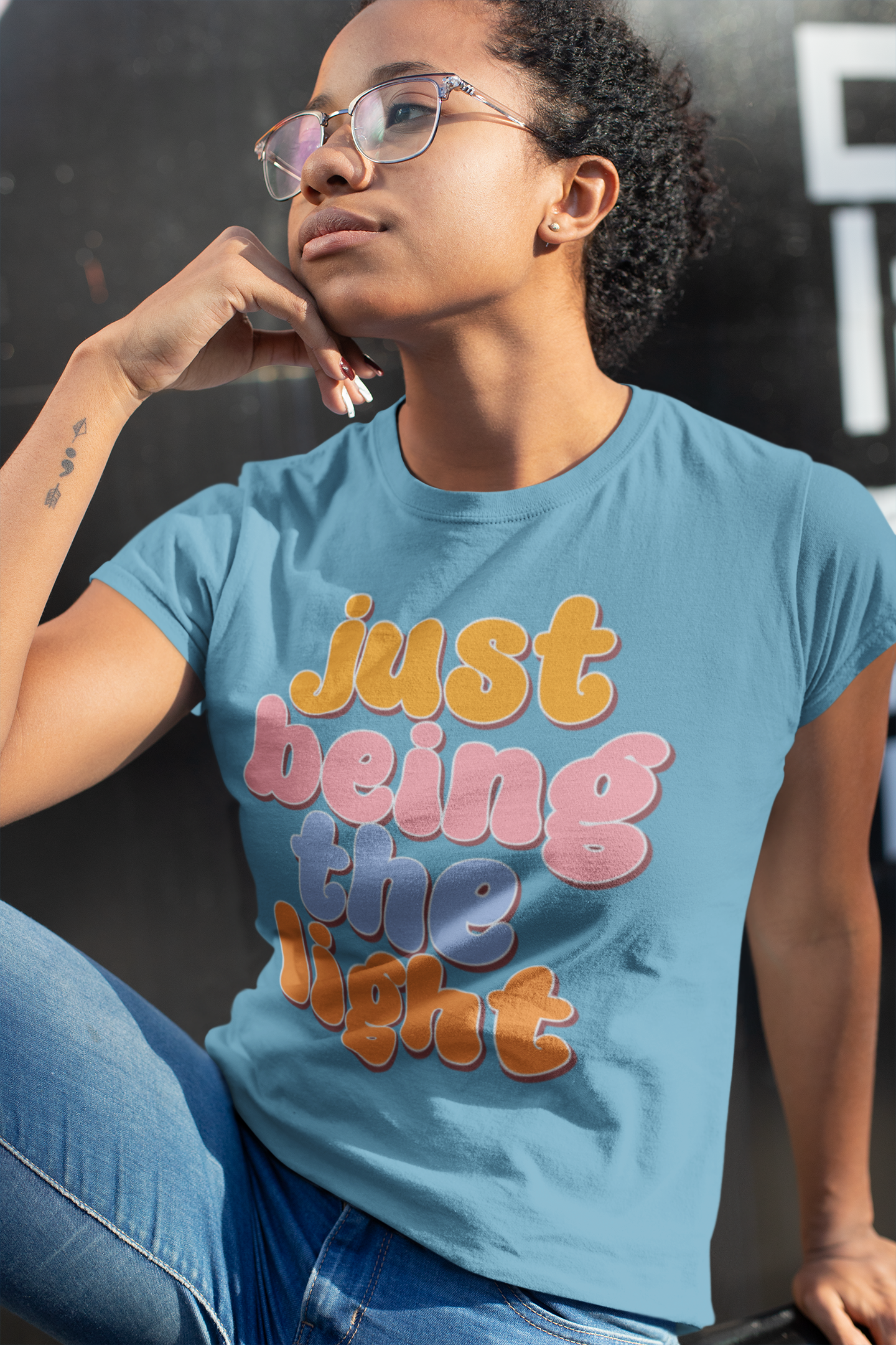 Just Being The Light Jersey Short Sleeve Tee
